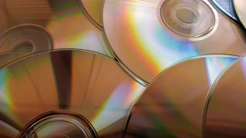 CD and DVD discs Video stock 109275560