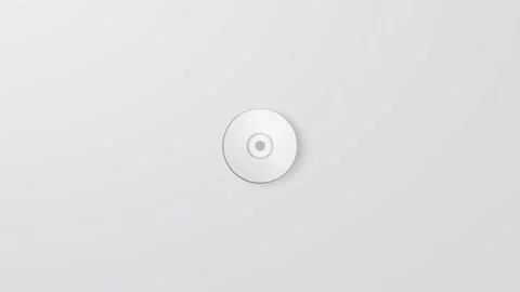 CD and DVD discs spin flat animated for loading sign. Animation of  record or Stock Footage 153949156