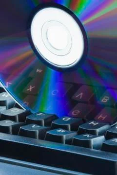 Cd and keyboard Stock Photos