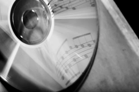 Cd and musical notes Stock Photos