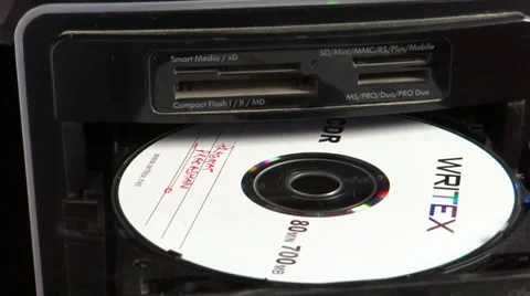 CD in and Out Stock Footage 31972322