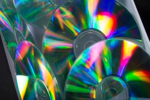 Cd and their reflex Stock Photos