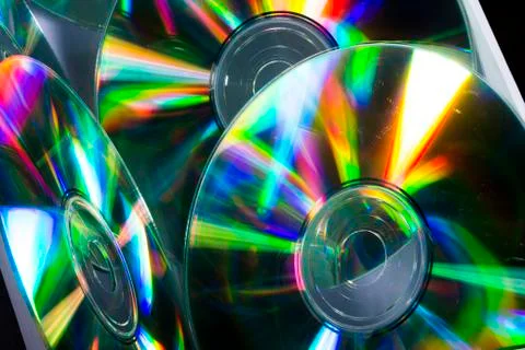 Cd and their reflex Stock Photos