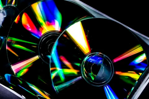 Cd and their reflex Stock Photos