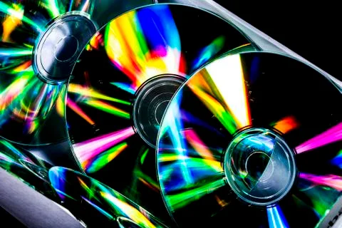 Cd and their reflex Stock Photos