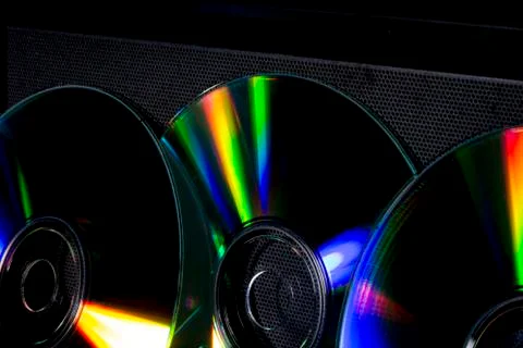 Cd and their reflex Stock Photos