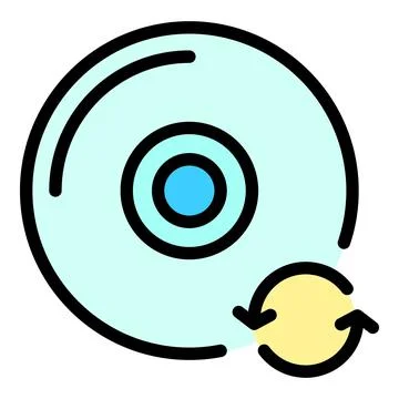 Cd backup icon vector flat イラスト素材