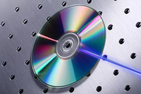 Cd basic on silver design Stock Photos