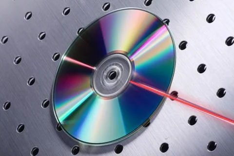 Cd basic on silver design Stock Photos
