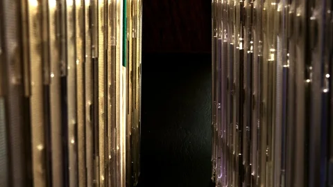 CD being selected from a collection. Stock Footage 87945015