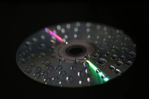 CD on a black background Stock Photos
