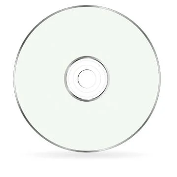 Cd blu ray disc on a white background Stockillustratie