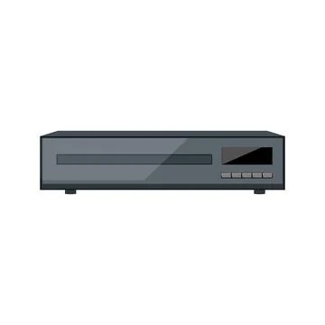 Cd blu ray player cartoon vector illustration Stock Illustration