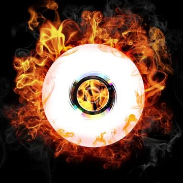 Cd burning Stock Photos