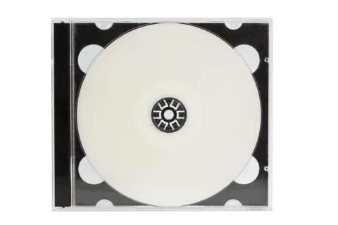 CD case with blank DVD disc Stock Photos