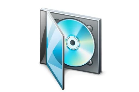 CD in case Stock Illustration