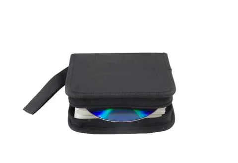 CD case with one compact disc, isolated, close up Stock Photos