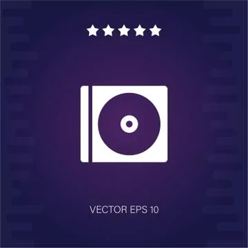 Cd case vector icon Stock Illustration