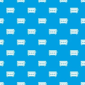 CD changer pattern seamless blue 库存插图