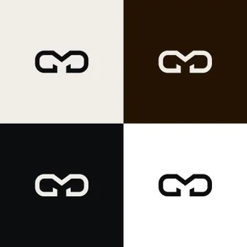 CD, CMD, vr logo, monogram, vector Stock Illustration