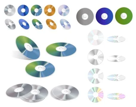 CD Collection Stock Illustration