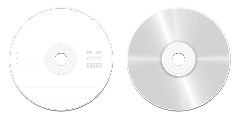 CD Compact Disc Front Back Stock Illustration