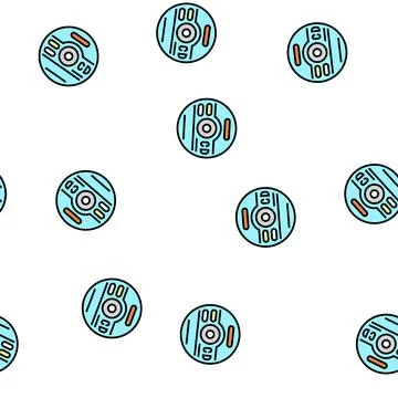 Cd compact disc vector seamless pattern Stockillustratie