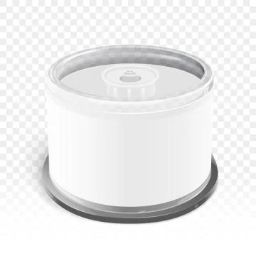 CD container with blank label 库存插图