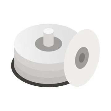 CD container icon, cartoon style Illustrazione stock