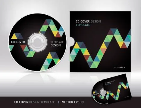 Cd cover design template.  Abstract background Vector illustration. Stock Illustration