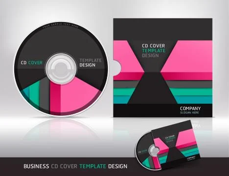 Cd cover design template. Abstract background Vector illustration. Stock Illustration