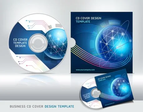 Cd cover design template. Abstract background Vector illustration. Stock Illustration