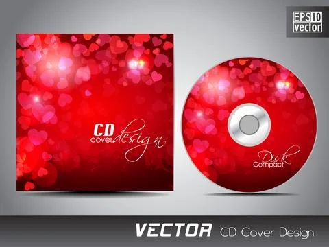 CD cover design template with copy space. EPS 10. 스톡 일러스트