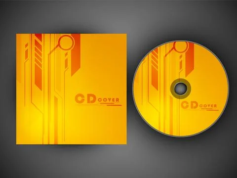 CD Cover design template. EPS 10. Illustrazione stock