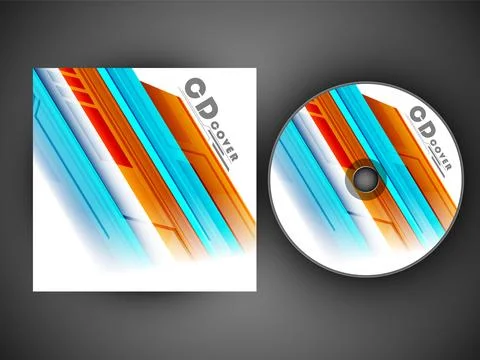 CD Cover design template. EPS 10. Stock Illustration