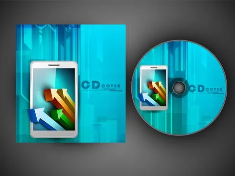 CD Cover design template. EPS 10. Stock Illustration