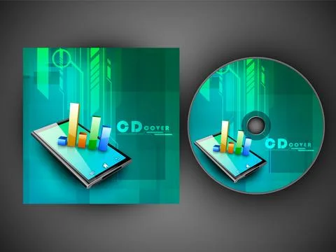 CD Cover design template. EPS 10. Illustrazione stock