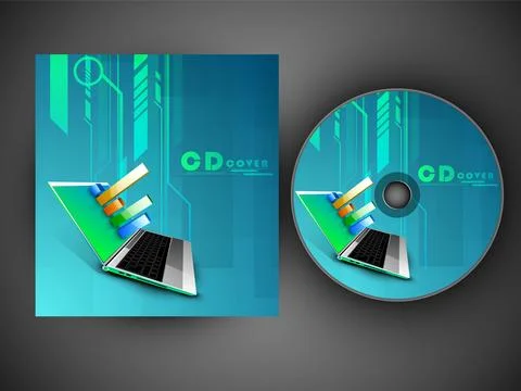CD Cover design template. EPS 10. Stock Illustration