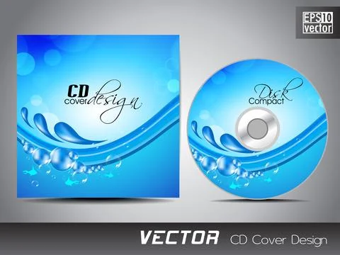 CD cover design template with text space. EPS 10. Stock Illustration