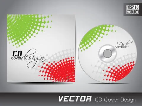 CD cover design template with text space. EPS 10. 스톡 일러스트