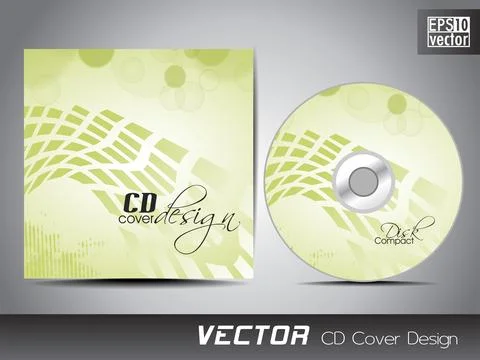 CD cover design template with text space. EPS 10. Illustrazione stock