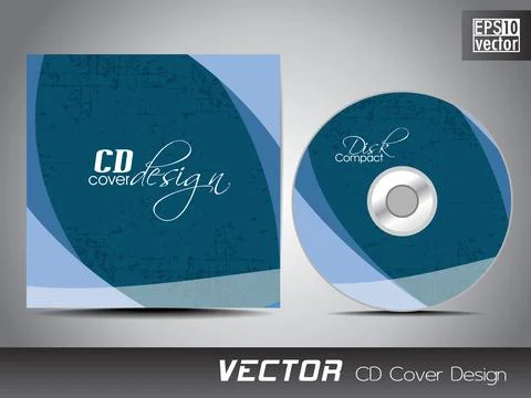 CD cover design template with text space. EPS 10. 스톡 일러스트