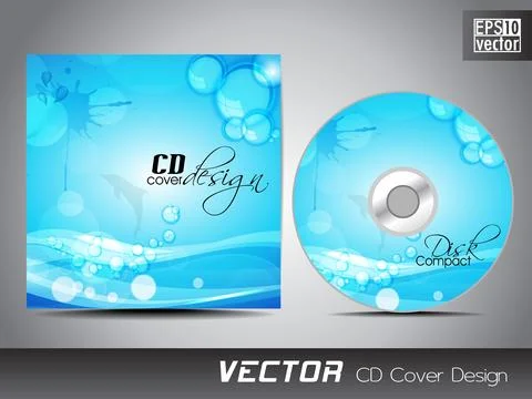CD cover design template with text space. EPS 10. Stock Illustration