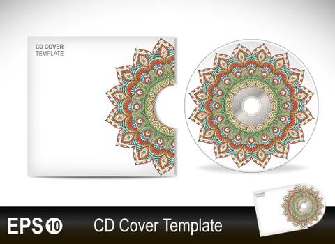 Cd cover design template.Vector illustration Stock Illustration