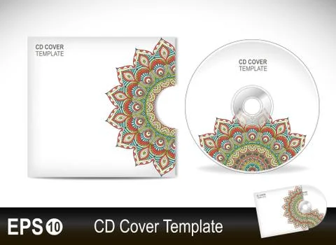 Cd cover design template.Vector illustration Stock Illustration