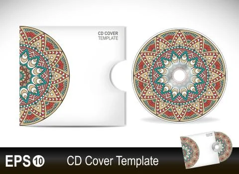 Cd cover design template.Vector illustration Stock Illustration