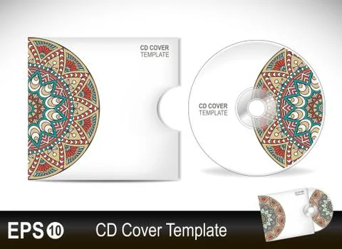 Cd cover design template.Vector illustration Stock Illustration