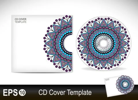 Cd cover design template.Vector illustration Stock Illustration