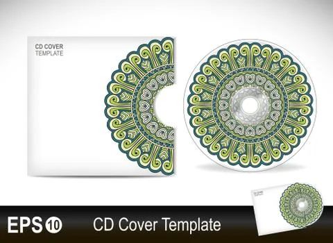 Cd cover design template.Vector illustration Stock Illustration