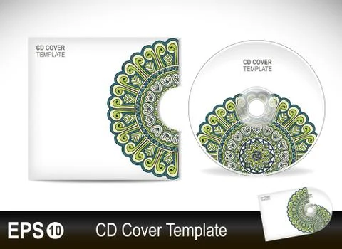 Cd cover design template.Vector illustration Stock Illustration